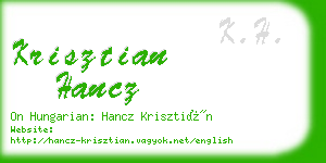 krisztian hancz business card